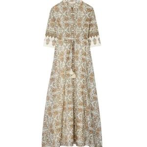 Tory Burch Printed Shirtdress Maxi Beach Dress indienne Canvas Caftan coverup